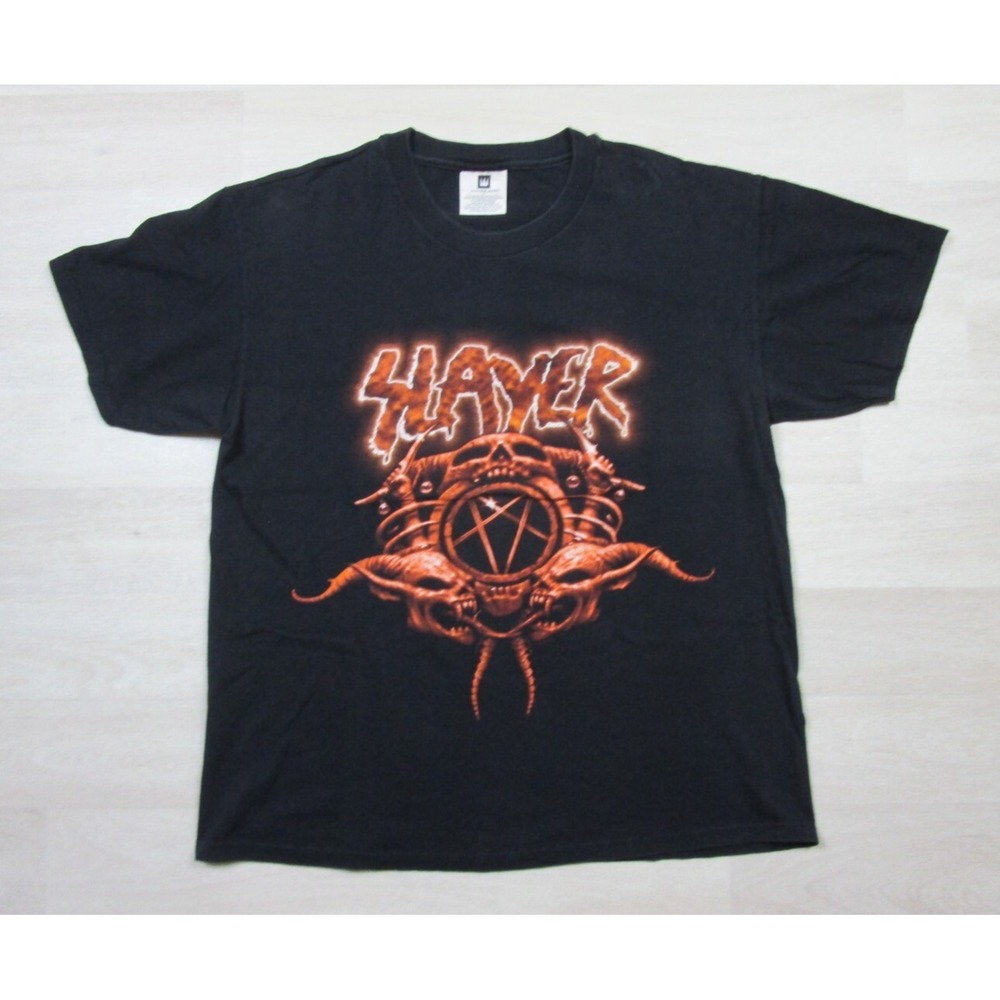 Vintage Slayer Band T Shirt (L) Diabolus on‎ Tour 90s Winterland Tag Orange Logo